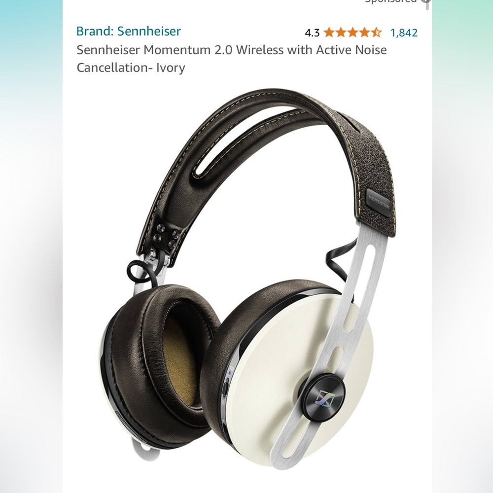 ISO in search of “SENNHEISER HD1 M2 AEBT Momentum 2 Foldable Bluetooth ivory”